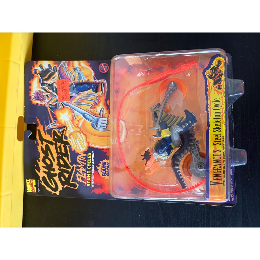 Marvel Ghost Rider Flamin Stunt Cycles Vengeance Steel Skeleton Cycle 1995